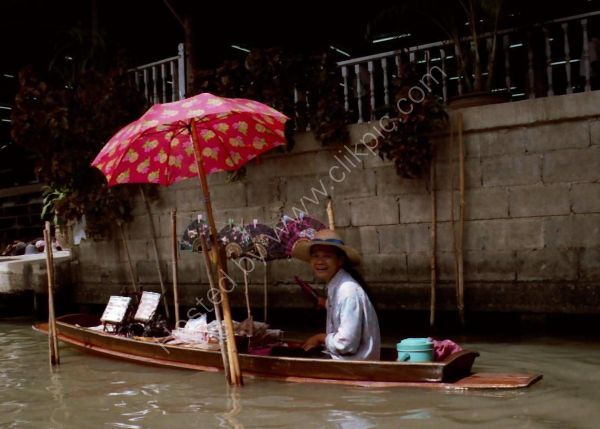 Thai Woman, Floating Market, Bangkok